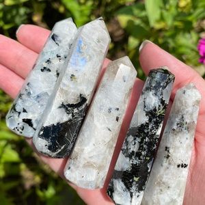 Flashy Rainbow Moonstone Obelisk Towers